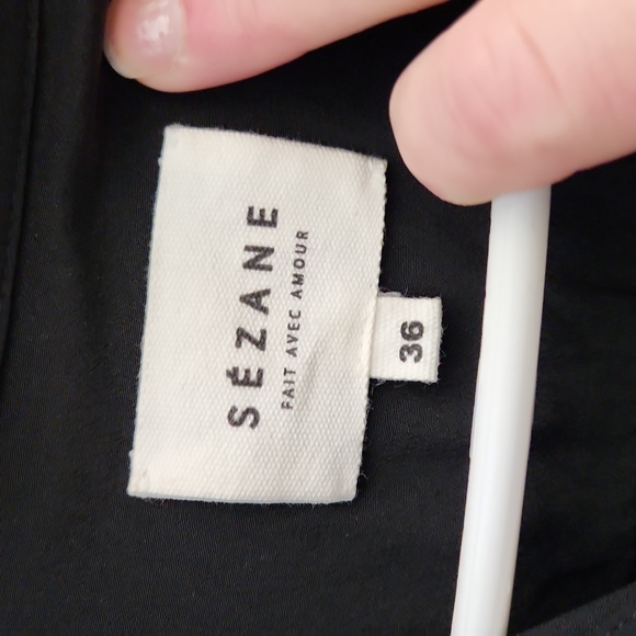 Sezane Drew Black Silk Dress - Picture 6 of 16